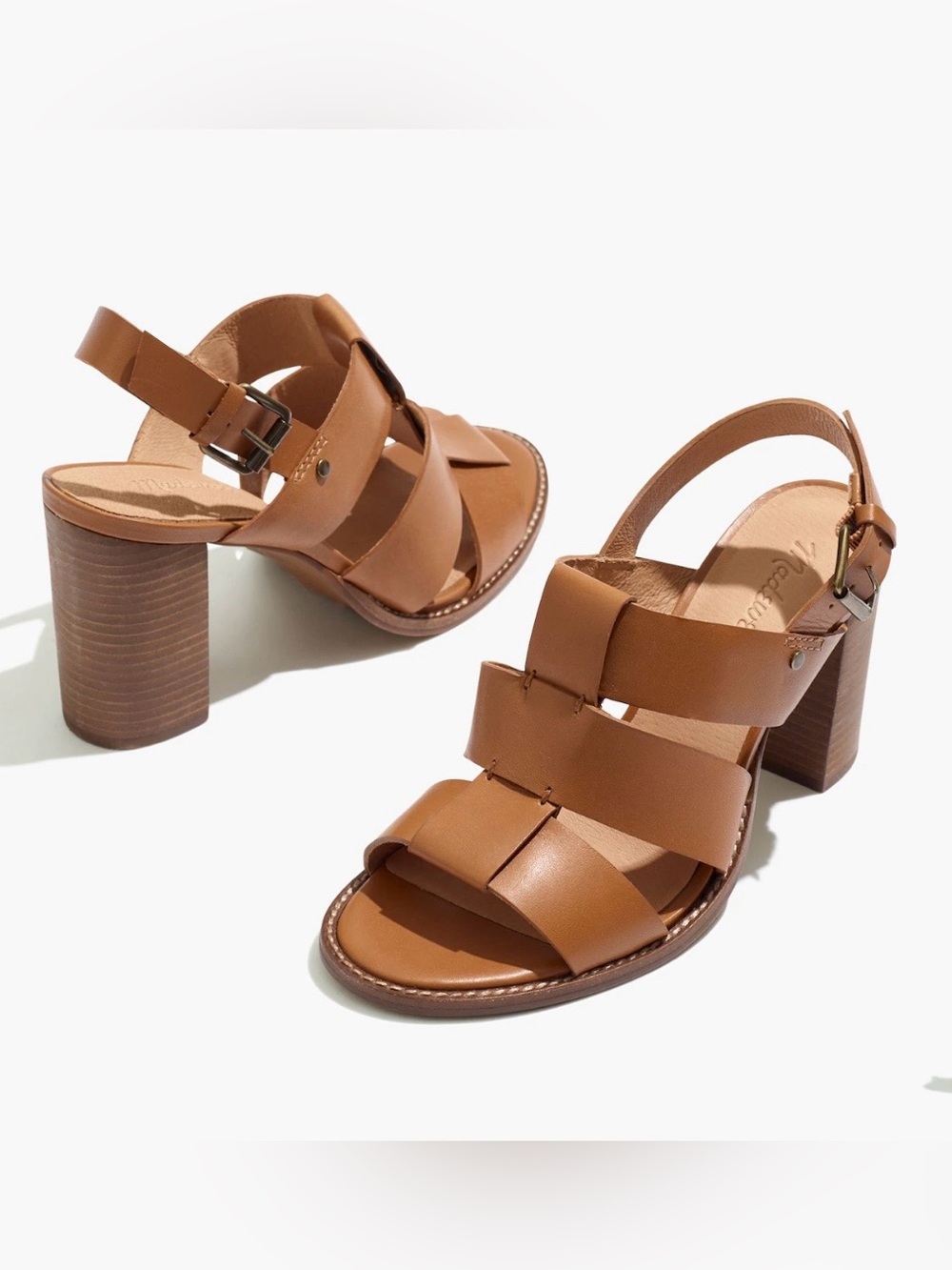 Madewell The Gail Sandal Brown Leather  Size 10